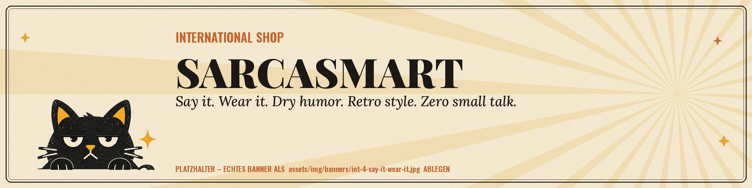 SarcasmArt International Shop – Say it. Wear it. Dry humor, retro style, zero small talk.